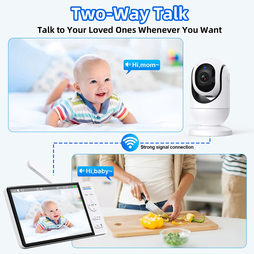 7.0'' Video Baby Monitor 720P  - Home Cinema Wireless 评论和价格